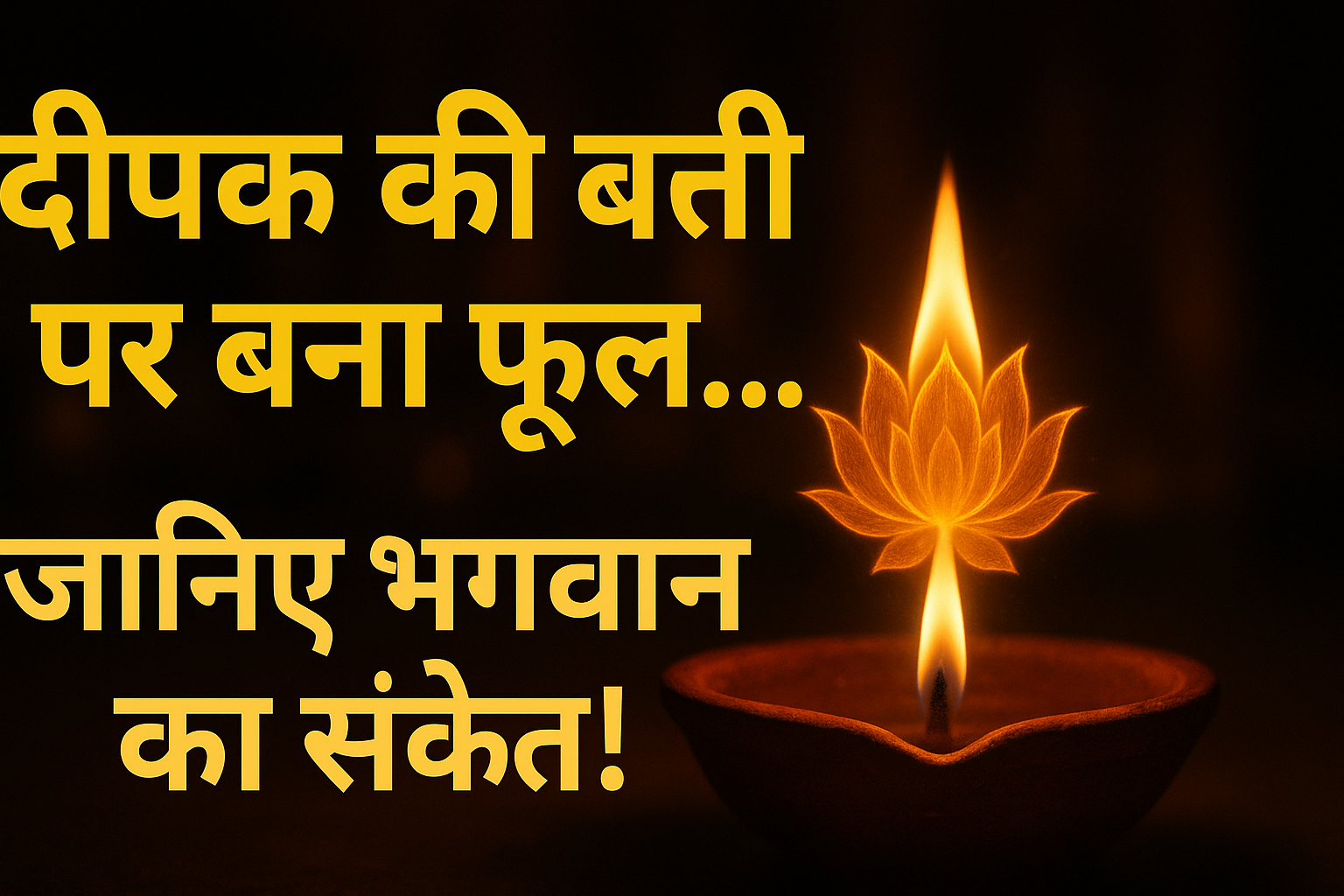 deepak ki batti mein phool banna
